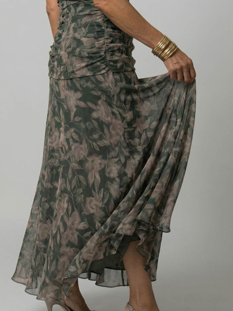 Women's Off Shoulder Flowing Midi Dress