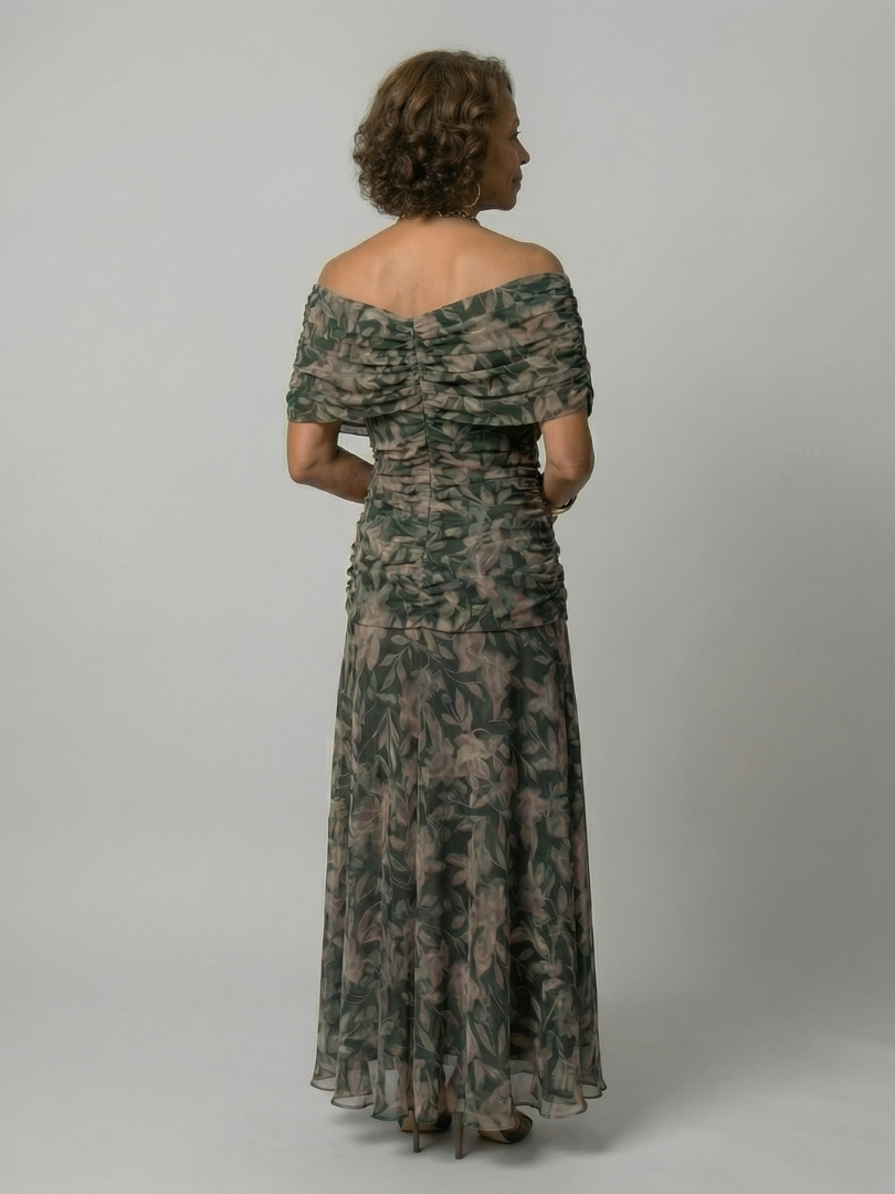 Women's Off Shoulder Flowing Midi Dress
