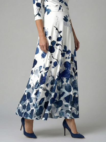 Women's Cross Wrap Neck Midi Dress