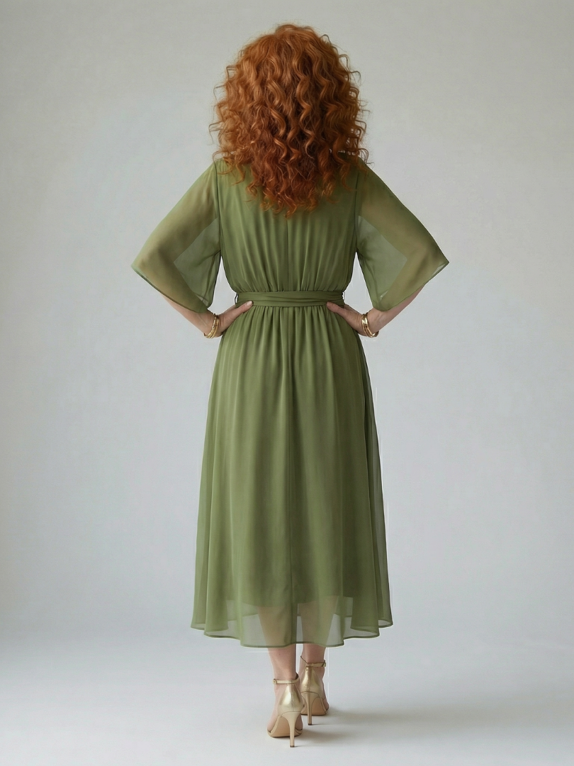 Women's Light Drape Midi Dress
