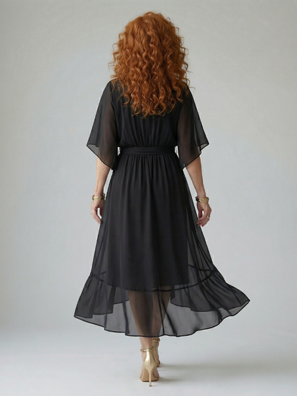 Women's Light Drape Midi Dress