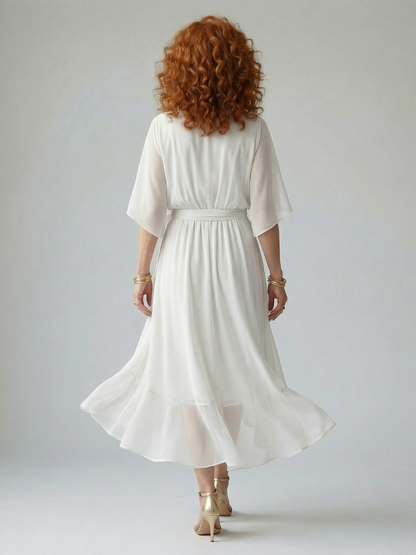 Women's Light Drape Midi Dress