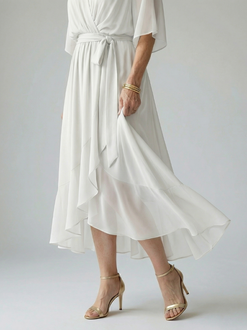 Women's Light Drape Midi Dress
