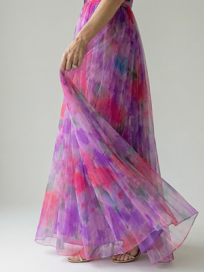 Women's Soft Wrap Floral Maxi Dress