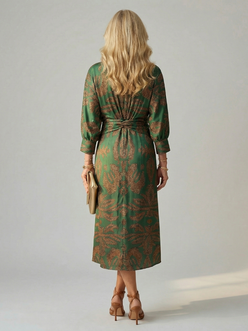 Women's Natural Wrap Midi Dress