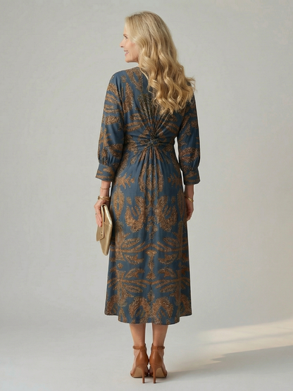 Women's Natural Wrap Midi Dress