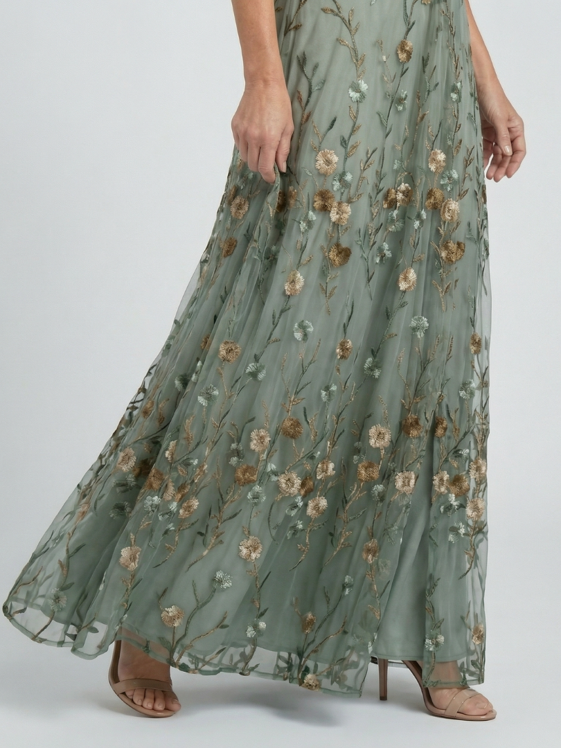 Women's Halter Neck Floral Flow Maxi Dress