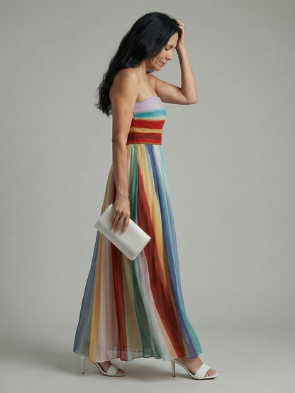 Women's Striped Lightweight Maxi Dress