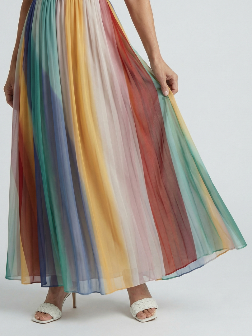 Women's Striped Lightweight Maxi Dress