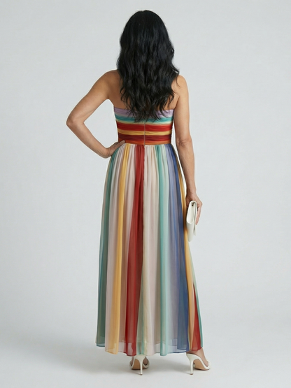 Women's Striped Lightweight Maxi Dress