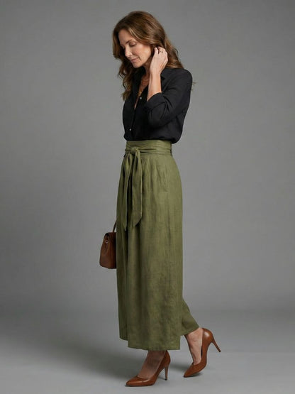 Women's Two Piece Set Blouse and Midi Skirt