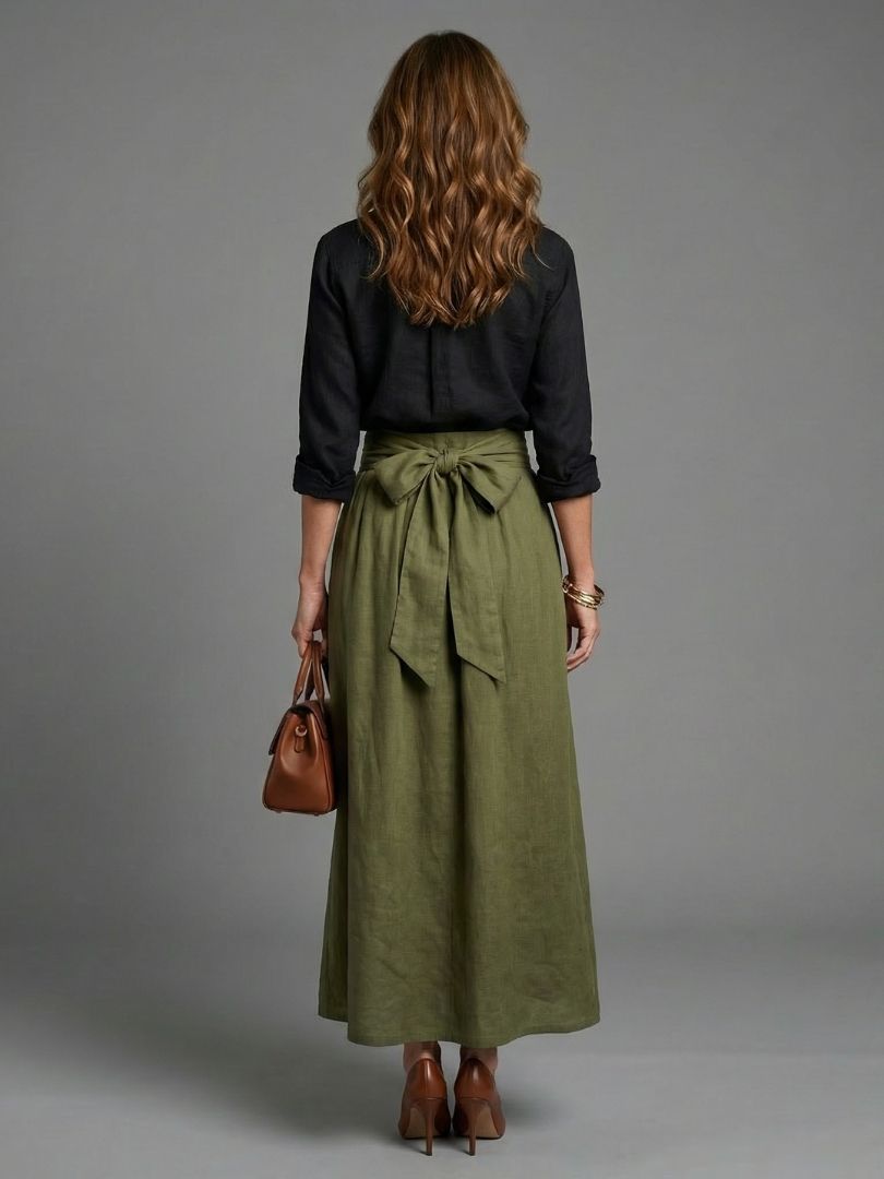 Women's Two Piece Set Blouse and Midi Skirt