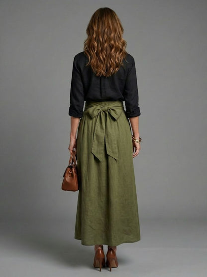 Women's Two Piece Set Blouse and Midi Skirt