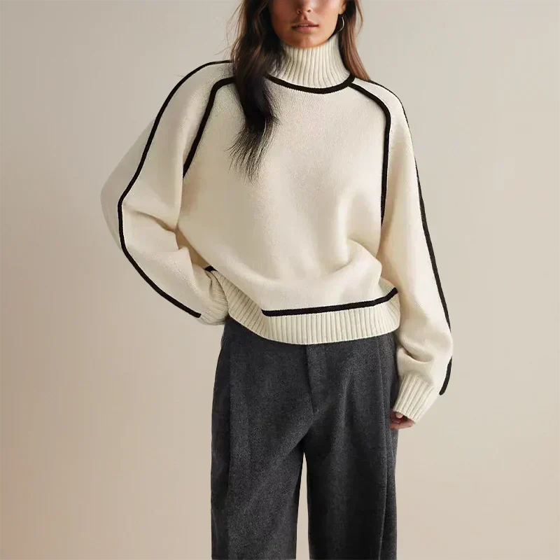 Kate | Women's Sweater Oversized Turtleneck Chunky Knit Relaxed Soft Cosy Warm Layering Chic Casual Everyday Autumn Winter