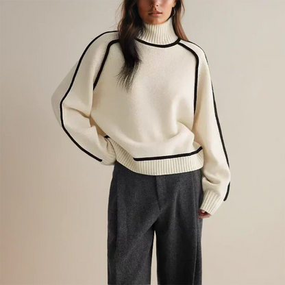 Kate | Women's Sweater Oversized Turtleneck Chunky Knit Relaxed Soft Cosy Warm Layering Chic Casual Everyday Autumn Winter