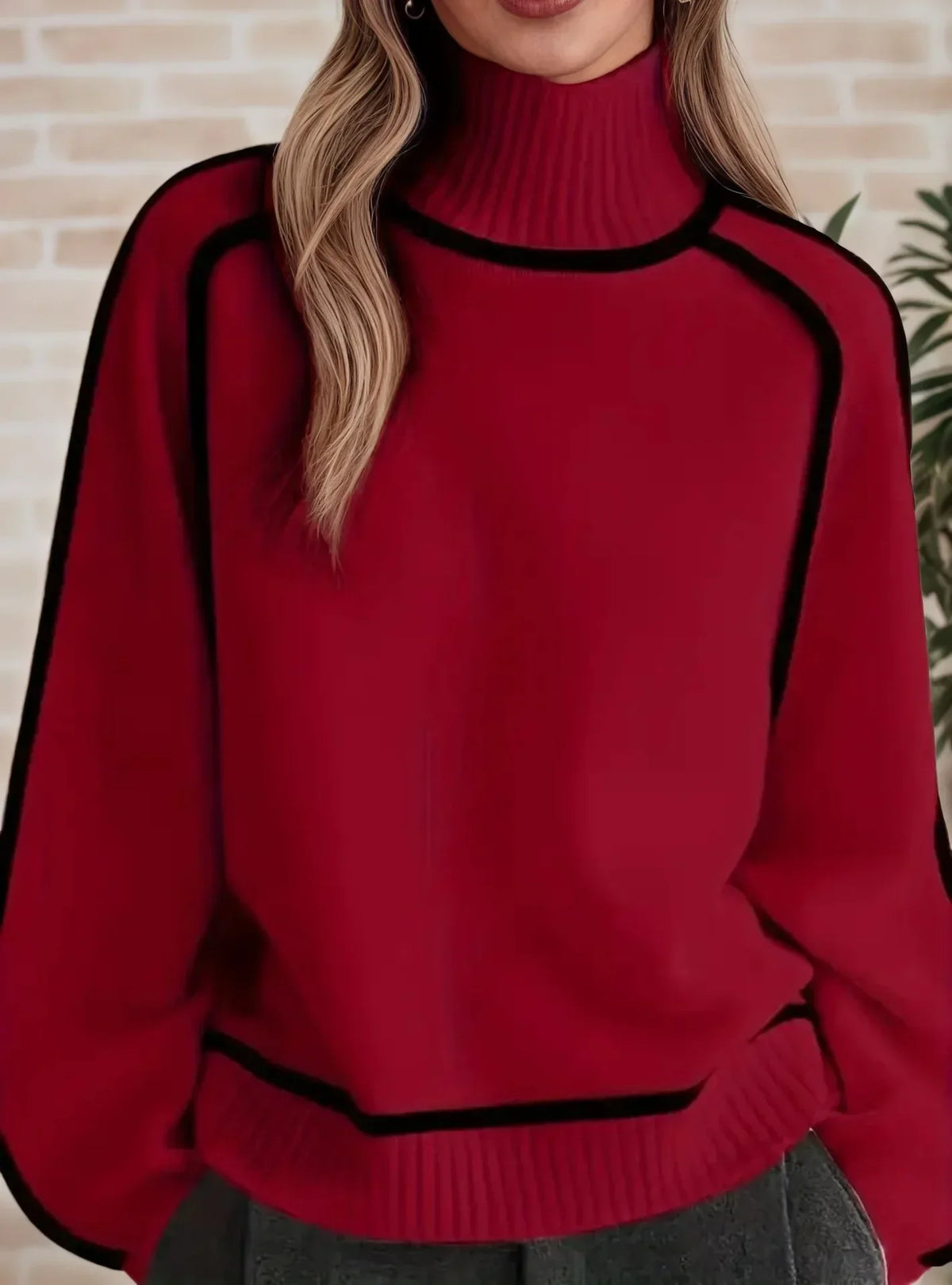Kate | Women's Sweater Oversized Turtleneck Chunky Knit Relaxed Soft Cosy Warm Layering Chic Casual Everyday Autumn Winter