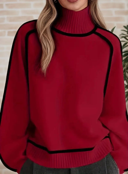 Kate | Women's Sweater Oversized Turtleneck Chunky Knit Relaxed Soft Cosy Warm Layering Chic Casual Everyday Autumn Winter