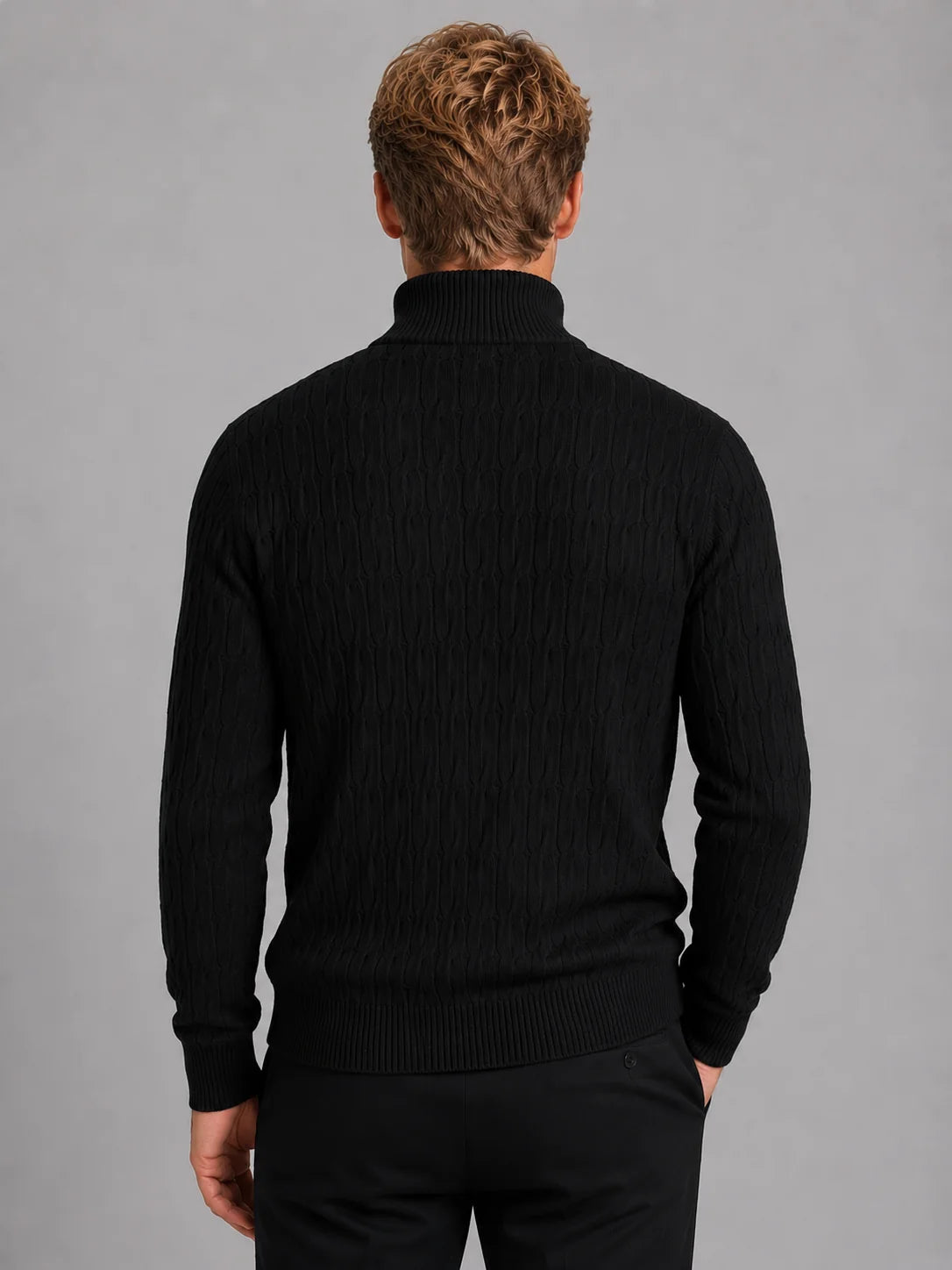 Briar | Men's Sweater Textured Quarter-Zip Funnel Neck Knit Soft Warm Refined Smart Casual Everyday Layering Autumn Winter
