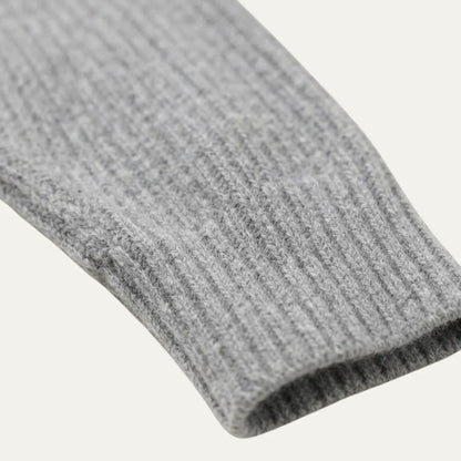 Mckenna | Women's Sweater Ribbed Asymmetrical Slit Hem Knit Fitted Soft Warm Layering Chic Feminine Casual Everyday Autumn Winter