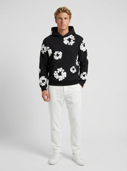 Kai | Men's Hoodie Printed Pullover Relaxed Fit Soft Everyday - Front [Lystr 6a7644162ea66f06edfe81a5:front]