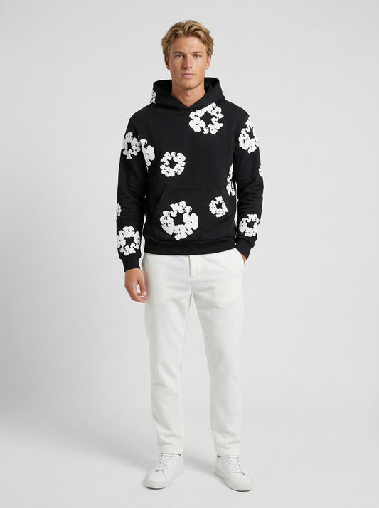 Kai | Men's Hoodie Printed Pullover Relaxed Fit Soft Everyday - Front [Lystr 6a7644162ea66f06edfe81a5:front]