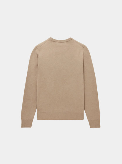 Avi | Men's Sweater 100% Cashmere Round Neck Luxurious Soft Warm Premium Refined Smart Casual Everyday Layering Autumn Winter