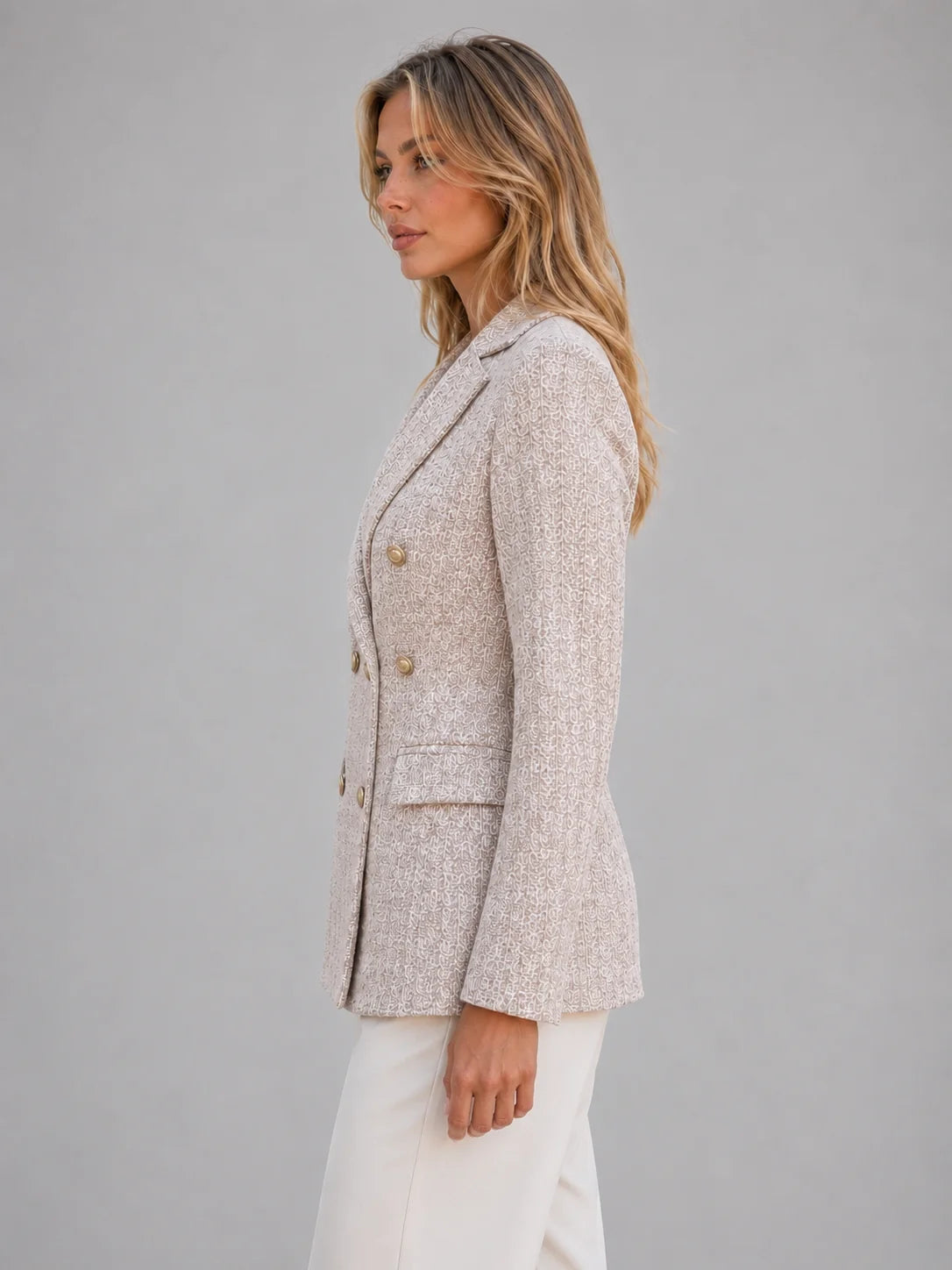 Ruth | Women's Blazer Double-Breasted Tweed Tailored Smart Structured Refined Occasion Office Everyday Autumn Winter Layering Chic