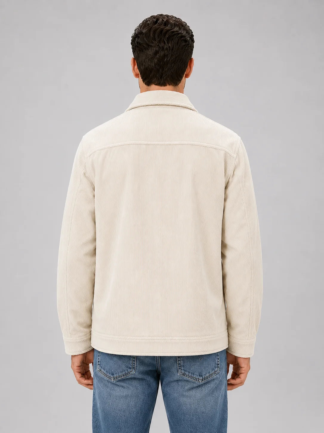 Bryant | Men's Overshirt Corduroy Cotton Button-Up Shirt Jacket Textured Warm Refined Smart Casual Everyday Layering Autumn Winter