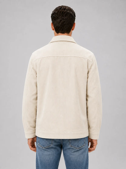 Bryant | Men's Overshirt Corduroy Cotton Button-Up Shirt Jacket Textured Warm Refined Smart Casual Everyday Layering Autumn Winter