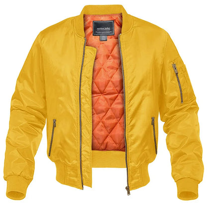 Marc | Men's Bomber Jacket Padded Zip Pockets Insulated Warm Structured Casual Everyday Layering Autumn Winter Outerwear Sporty