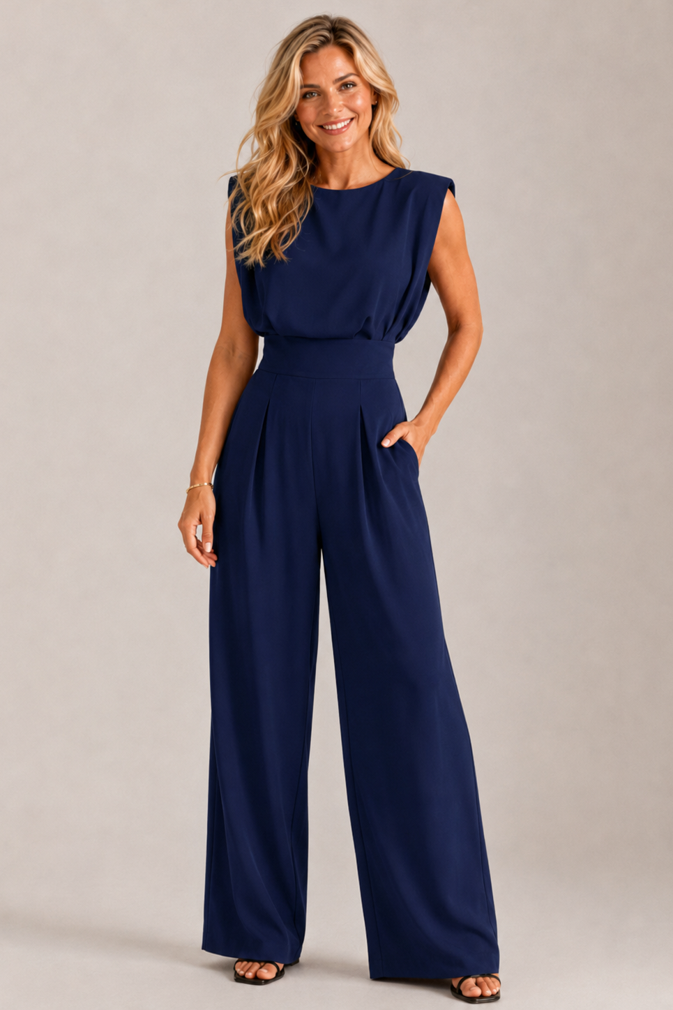 Women's V-Neck Casual Jumpsuit