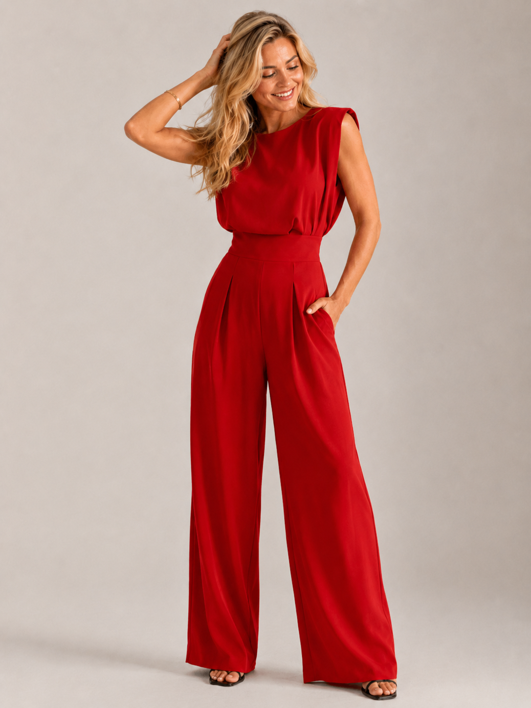 Women's V-Neck Casual Jumpsuit