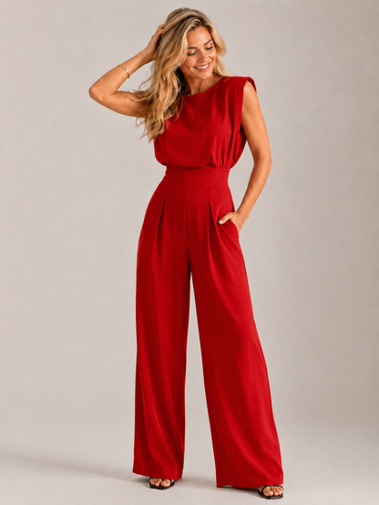 Women's V-Neck Casual Jumpsuit
