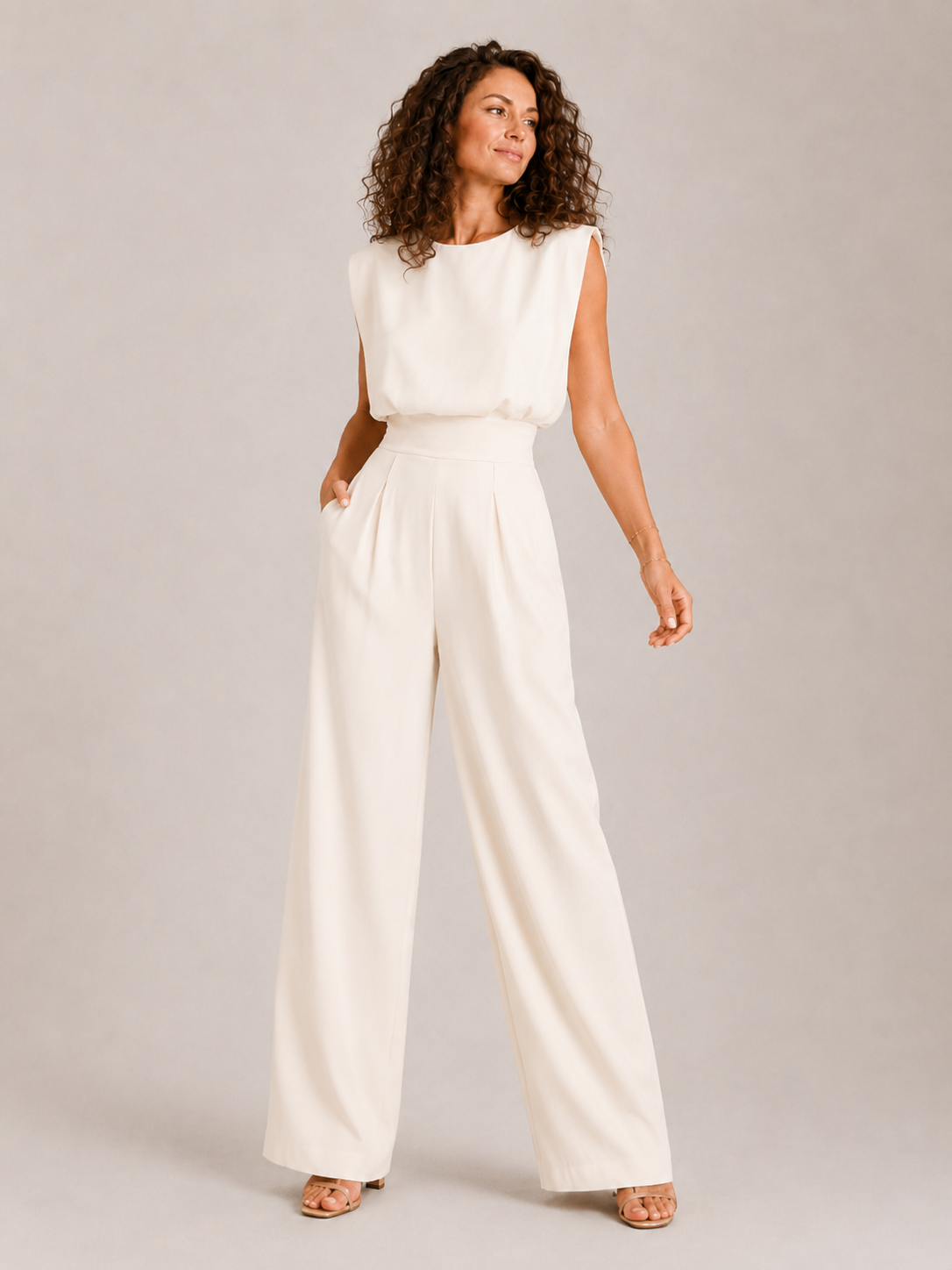Women's V-Neck Casual Jumpsuit