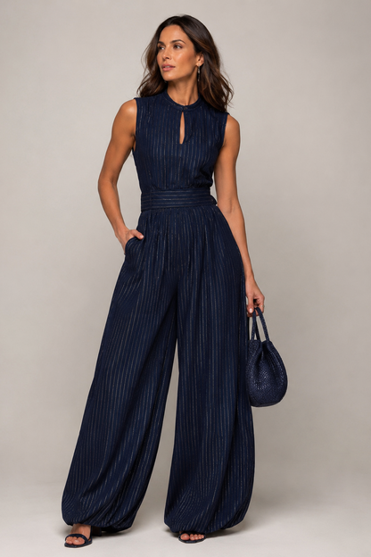 Women's Relaxed Jumpsuit Navy Blue