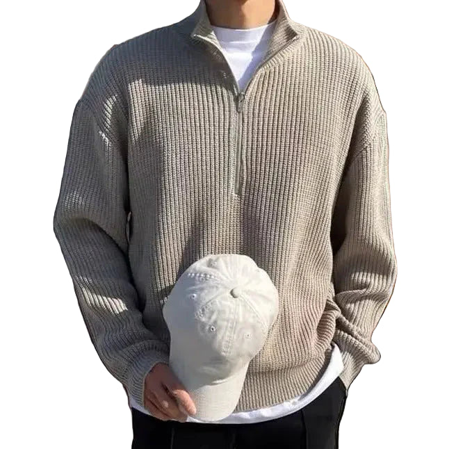 Men's Half-Zip Knit Sweater