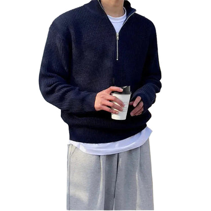 Men's Half-Zip Knit Sweater