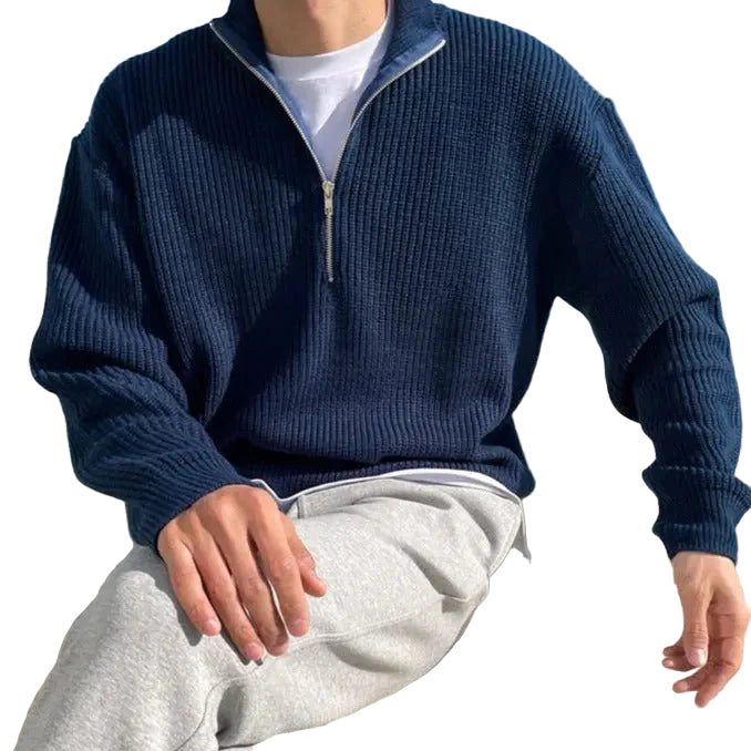 Men's Half-Zip Knit Sweater
