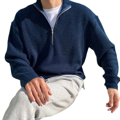 Men's Half-Zip Knit Sweater