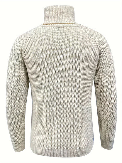 Men's Long-Sleeve Ribbed Turtleneck Sweater