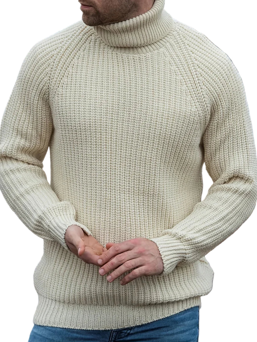 Men's Long-Sleeve Ribbed Turtleneck Sweater