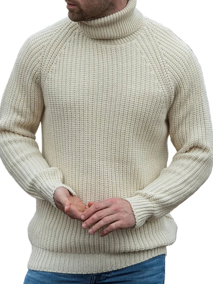 Men's Long-Sleeve Ribbed Turtleneck Sweater