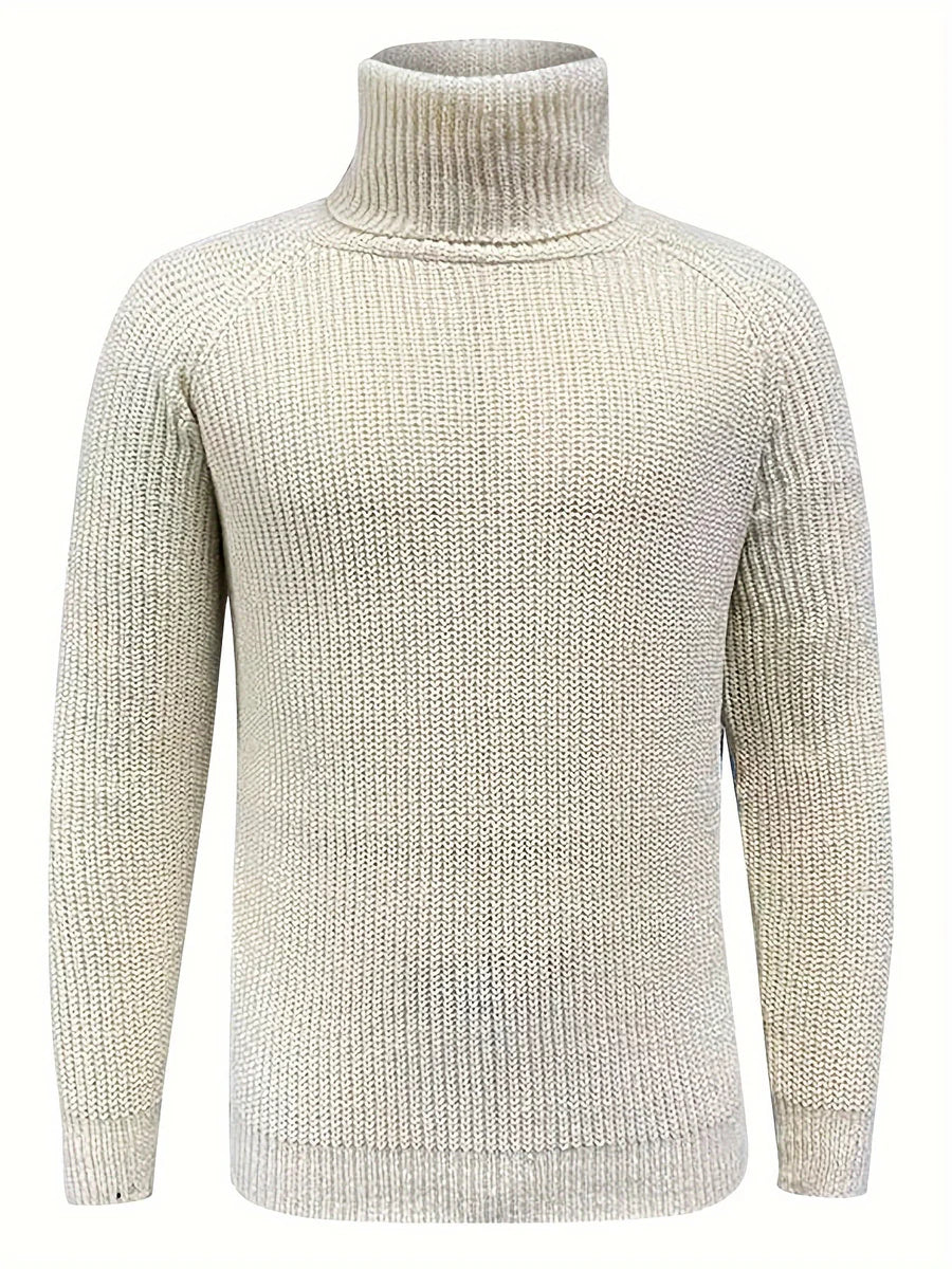 Men's Long-Sleeve Ribbed Turtleneck Sweater