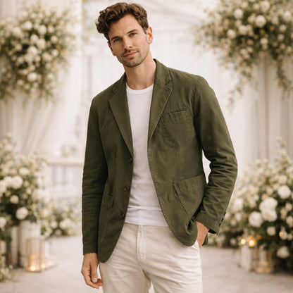 Men's Casual Lightweight Smart Blazer Wedding Guest