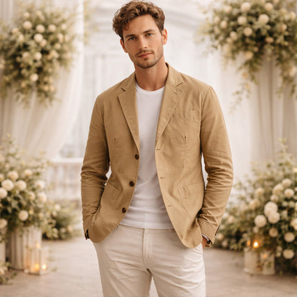 Men's Casual Lightweight Smart Blazer Wedding Guest