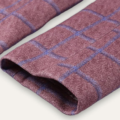 Men's Checked Double Breasted Plaid Blazer