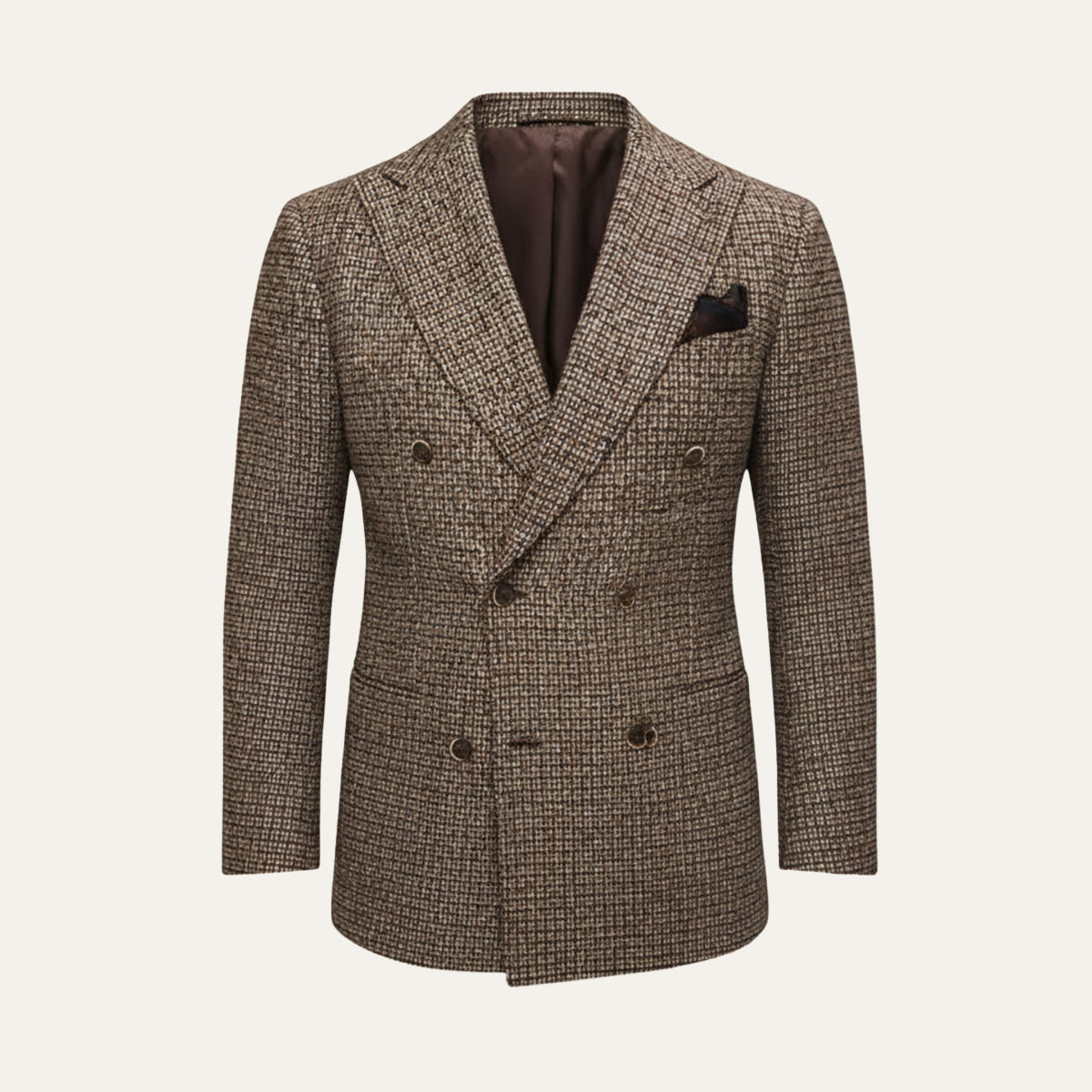 Men's Checked Double Breasted Plaid Blazer Wedding Guest