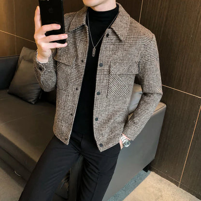 Men’s Checkered Wool Jacket
