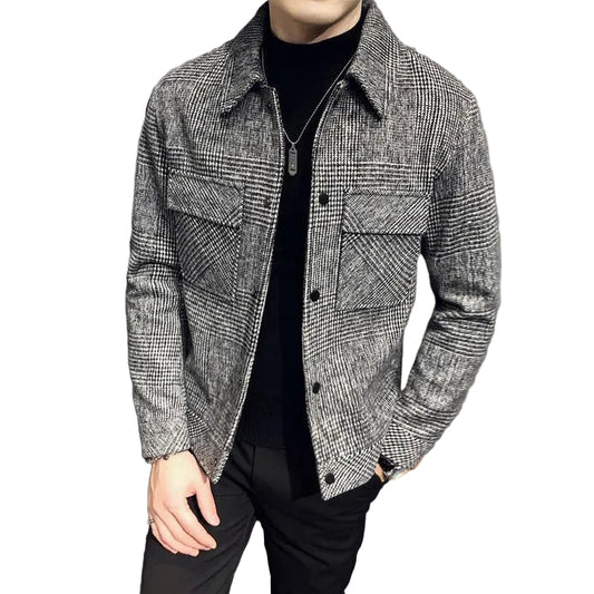 Men’s Checkered Wool Jacket