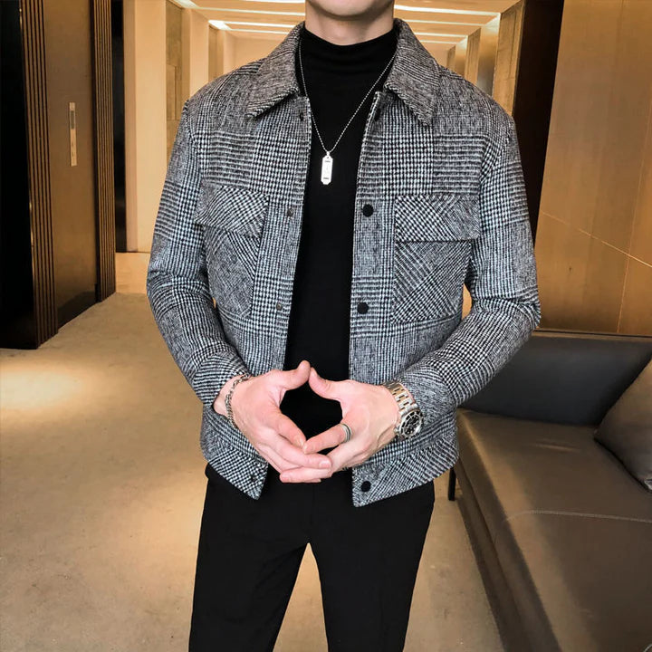 Men’s Checkered Wool Jacket